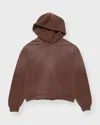 Acne Studios Hoodie Logo In Brown