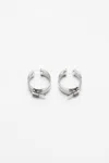 Acne Studios Zip-detail Hoop Earrings In Silver