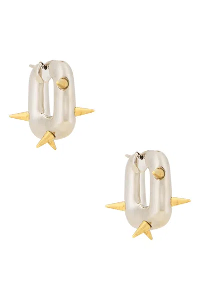 Acne Studios Hoop Spike Earrings In Metallic