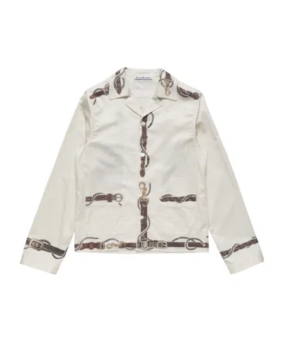 Acne Studios Horse Print Overshirt In Multi