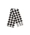 Acne Studios Houndstooth-pattern Knitted Scarf In Black
