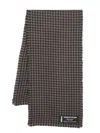 Acne Studios Houndstooth-pattern Wool Scarf In Grey