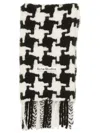 Acne Studios White & Black Houndstooth Scarf