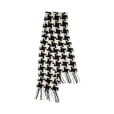 Pre-owned Acne Studios Houndstooth Scarf 'white/black' In Multi-color