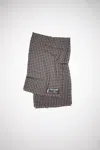 Acne Studios Houndstooth Wool Scarf In Grey,light Grey