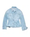 Acne Studios Hourglass-silhouette Cotton Denim Jacket In Blue