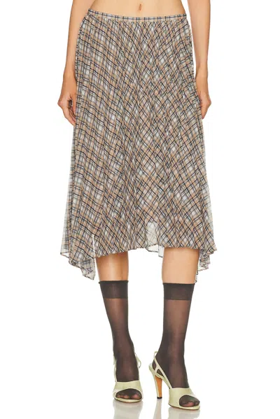 Acne Studios Ibo Pleated Skirt In Brown