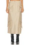 Acne Studios Multipocket Long Skirt Skirts Beige In Beige