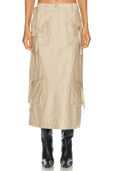 Acne Studios Multipocket Long Skirt Skirts Beige In Neutral