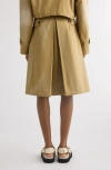 Acne Studios Imari Cotton Twill Faux Wrap Skirt In Faded Ochre Drv