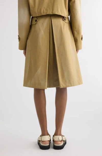 Acne Studios Imari Cotton Twill Faux Wrap Skirt In Faded Ochre Drv