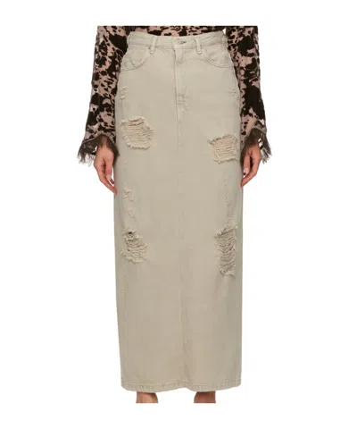 Acne Studios Imitation Old Denim Skirt In Nude
