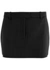 Acne Studios Ina Pinstriped Wool-blend Mini Skirt In Black