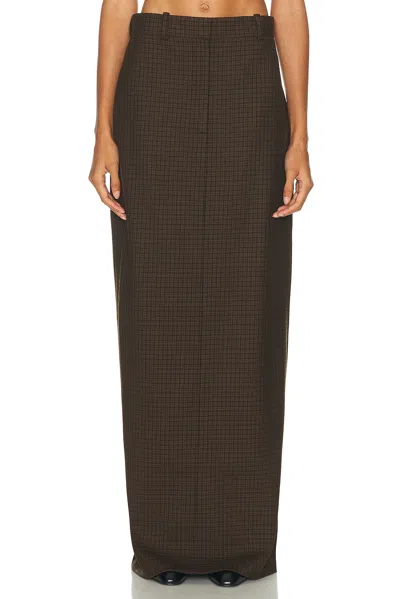 Acne Studios High-waisted Checked Skirt In Brown