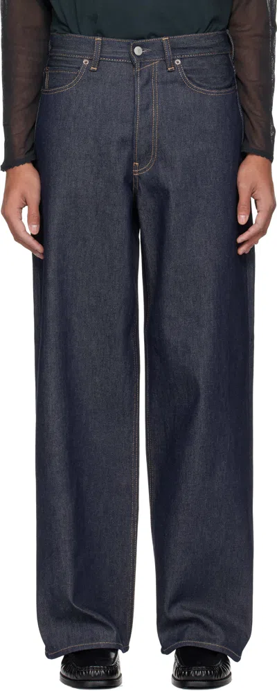 Acne Studios Indigo 1981 Loose Fit Jeans In Blue