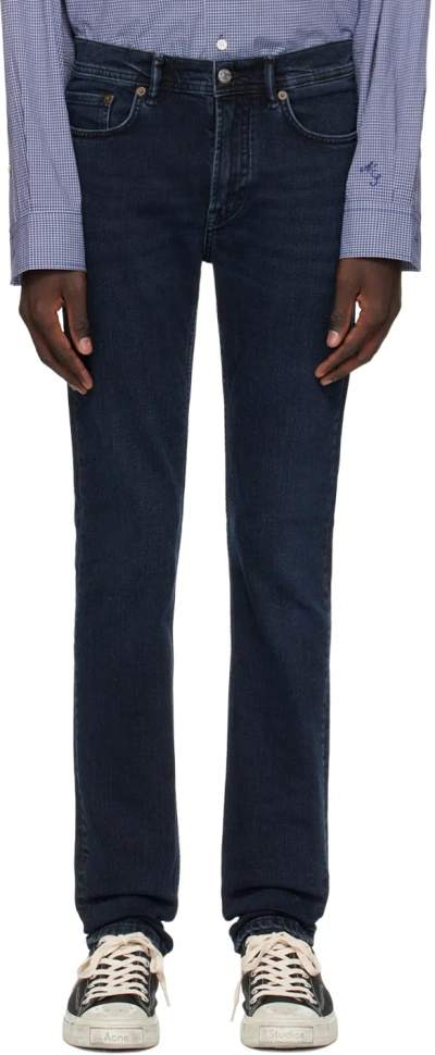 Acne Studios Indigo Skinny Fit Jeans In Ail Blue/black