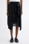Acne Studios Inouka Asymmetric Satin Midi Skirt In Blue