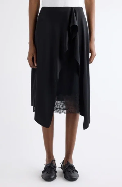 ACNE STUDIOS ACNE STUDIOS INOUKA LAYERED SATIN & LACE SKIRT