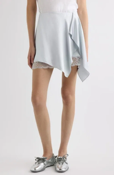 Acne Studios Inouki Ruffled Satin Skirt In White