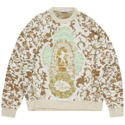 Acne Studios Intarsia-knit Jacquard Sweater In Green