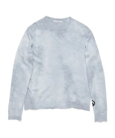 Acne Studios Intarsia-knit Motif Jumper In Blue