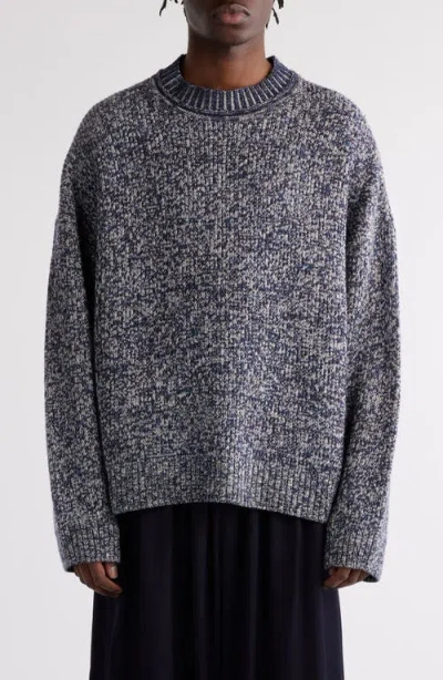 Acne Studios Kwisted As Heart Logo Knit Sweater In Blue