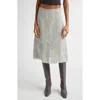 Acne Studios Iranee Floral Georgette Skirt In Gray