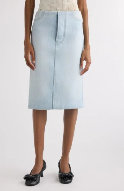 Acne Studios Iriam Padded Denim Skirt In Light Blue