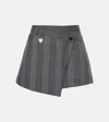 ACNE STUDIOS IRINNA WOOL-BLEND PLAID WRAP SKIRT