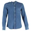 Acne Studios Isherwood Button Down Shirt In Blue Denim