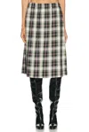 Acne Studios Izetta Checked Midi Skirt In Multi