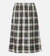 Acne Studios Izetta Checked Midi Skirt In Multi