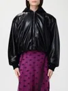 Acne Studios Hooded Faux Leather Jacket A90654le R In Black