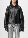 Acne Studios Faux Leather Bomber Jacket Black In Schwarz