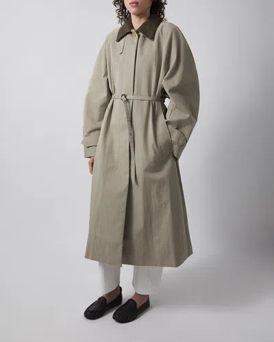 Acne Studios Jacket Belted Trenchcoat In Green