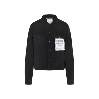 Acne Studios Long Sleeve Jacket With Collared Neck And Pockets In Black