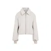 Acne Studios Owella Wool Felt Bomber Jacket Faded Grey In Grey