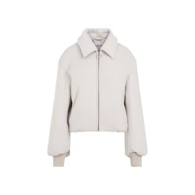 Acne Studios Owella Wool Felt Bomber Jacket Faded Grey