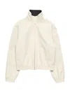 Acne Studios Satin Logo Jacket In White