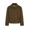Acne Studios Wool Zip-up Jacket In Brown