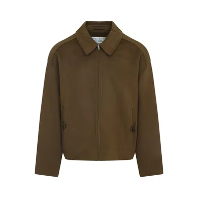 Acne Studios Wool Zip-up Jacket In Green