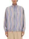 Acne Studios Jacket With Logo In Blue