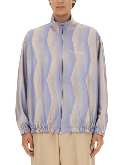 Acne Studios Jacket With Logo In Blue