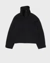 Acne Studios Cropped Jacket With High Stand Collar And Zipper Closure In Black
