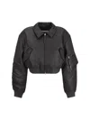 Acne Studios Gray Relaxed-fit Bomber Jacket In Grey