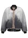 Acne Studios Distressed-effect Bomber Jacket In Grey