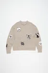 Acne Studios Jacquard Jumper In Beige