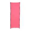 Acne Studios Jacquard-logo Seersucker Scarf In Pink