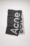 Acne Studios Logo-jacquard Scarf In Black