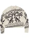 Acne Studios Jacquard Sweater In Neutrals